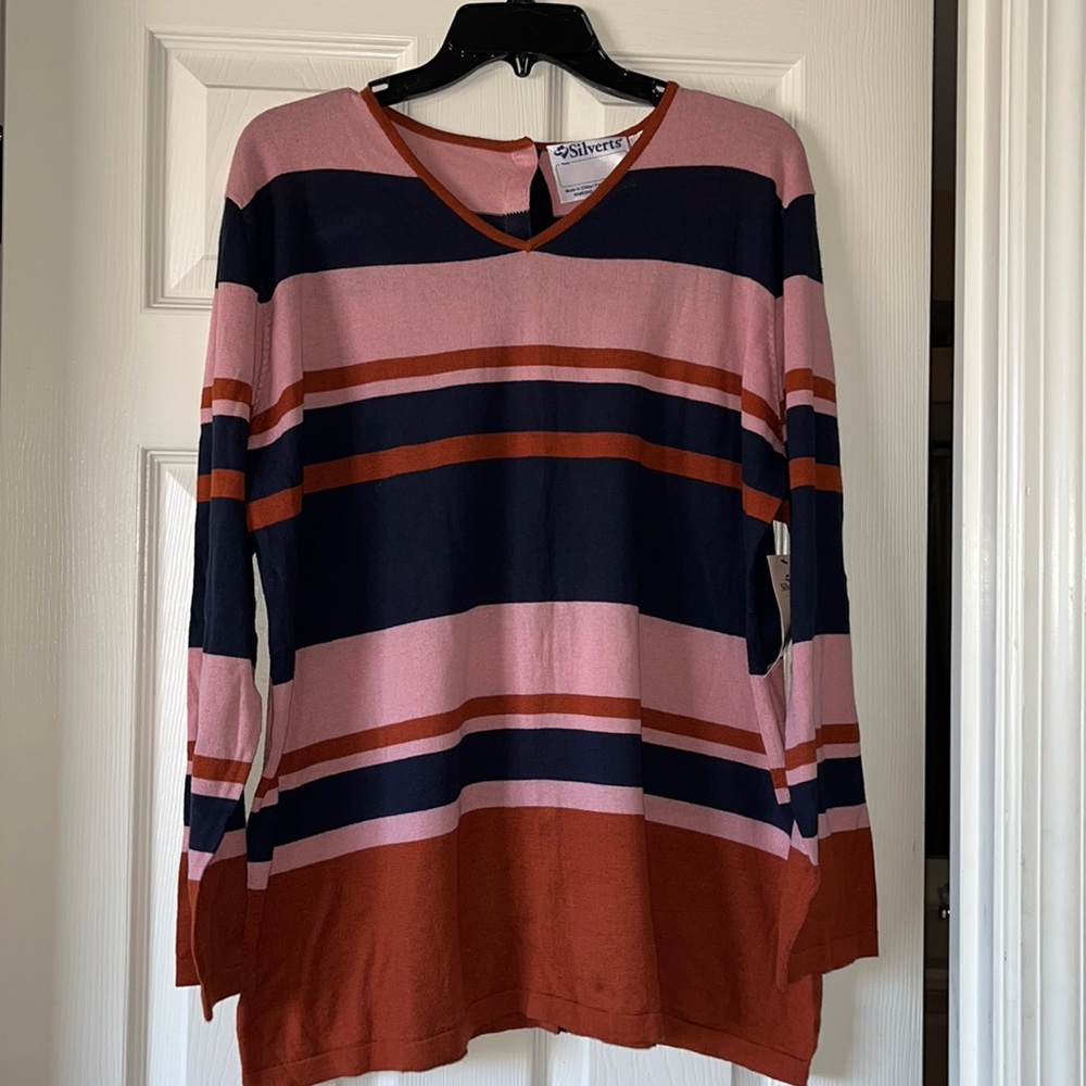 Silverts Adaptive Striped Sweater